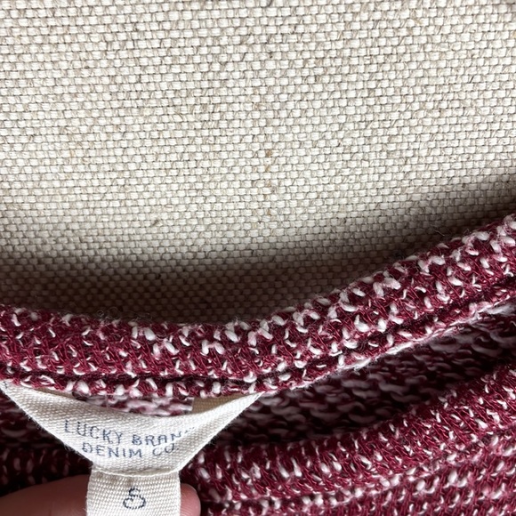 Lucky Brand > Red Layered Long Sleeve Top Small - Picture 5 of 6